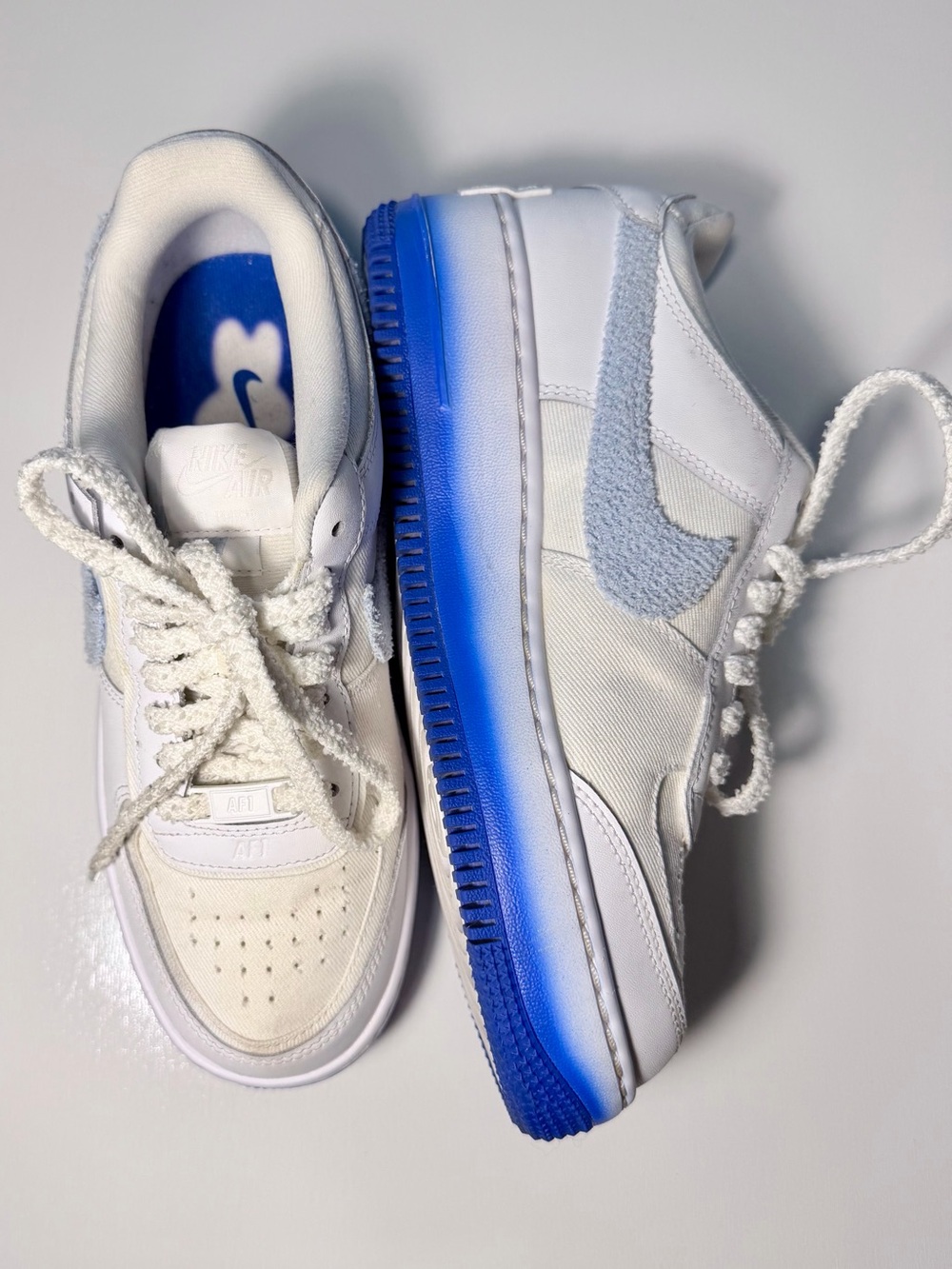 Nike | Women’s Air Force 1 Shadow Chenille Swoosh Blue Tint Size 7.5